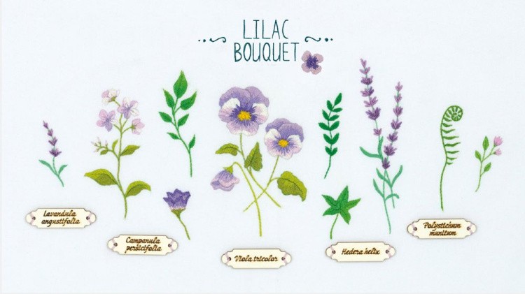 Набор для вышивания «Лиловый букет» — картинка 4