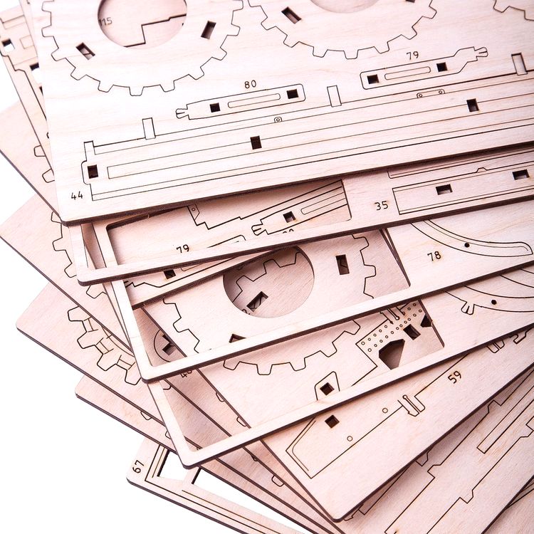 Конструктор деревянный 3D «Прицеп к трактору Кировец К-7М», Eco Wood Art — картинка 4