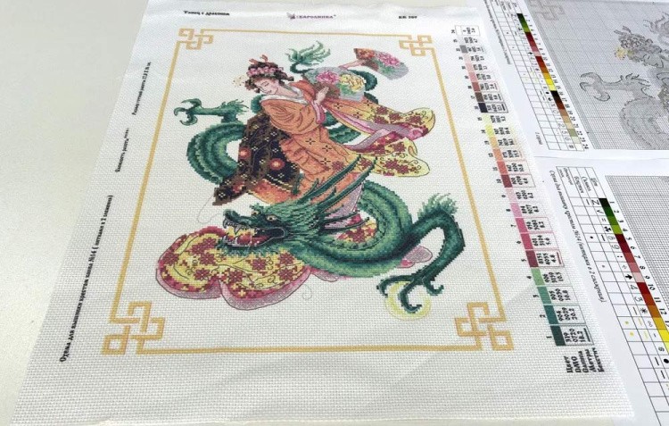 Рисунок на канве «Танец с драконом» — картинка 3