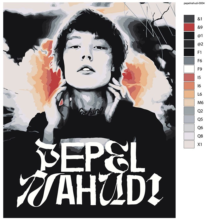 Картина по номерам «Рэпер Pepel Nahudi Пепел Нахуди: Арт» — картинка 2