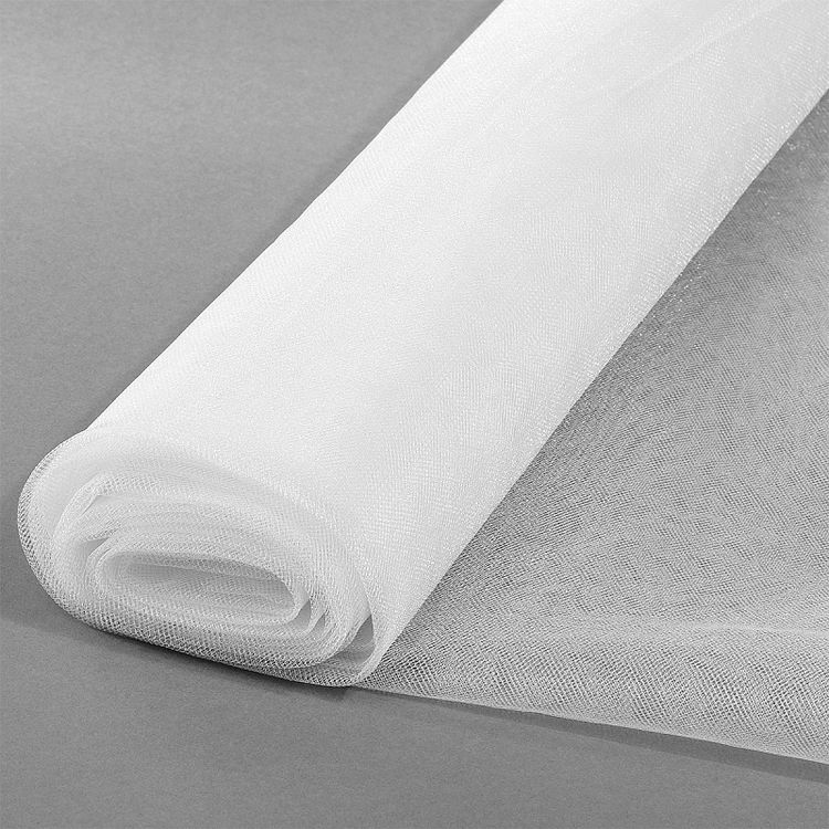 Фатин Kristal средней жесткости, блестящий, 5 м, ширина 300 см, цвет: белый — картинка 4