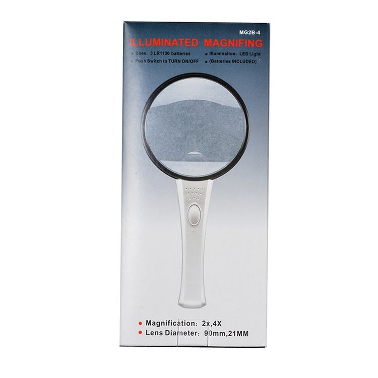 Лупа для рукоделия с двумя линзами и подсветкой, 85 мм, 20 мм, 2Х, 4Х, Maxwell — картинка 2