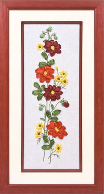 Вышивка лентами «Георгины» — картинка 2