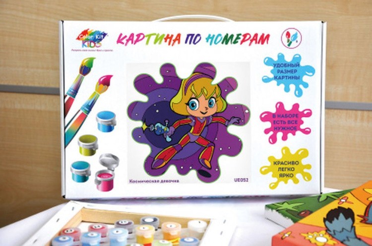 Картина по номерам «Космическая девочка» — картинка 2