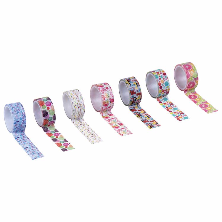 Клейкие WASHI-ленты для декора «Микс №2», 7 цветов, 15 мм х 3 м — картинка 3