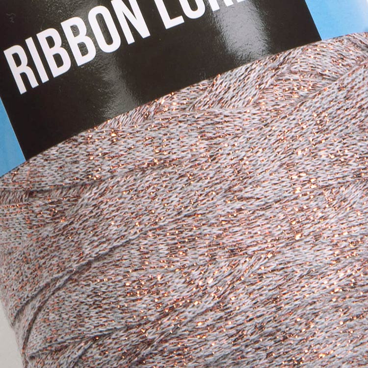 Пряжа YarnArt Ribbon Lurex (Риббон Люрекс) (727), меланж-бронзовый, 4 шт. по 250 г — картинка 2