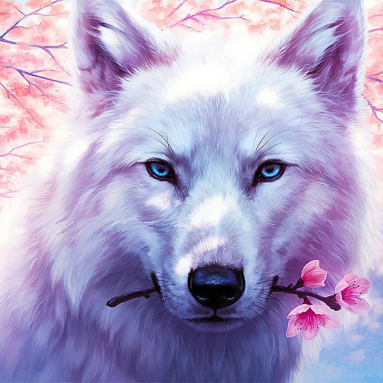 Алмазная вышивка «Волк-романтик»