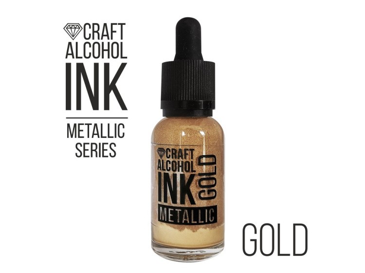 Алкогольные чернила золото (Gold) 30 мл, Craft Alcohol INK