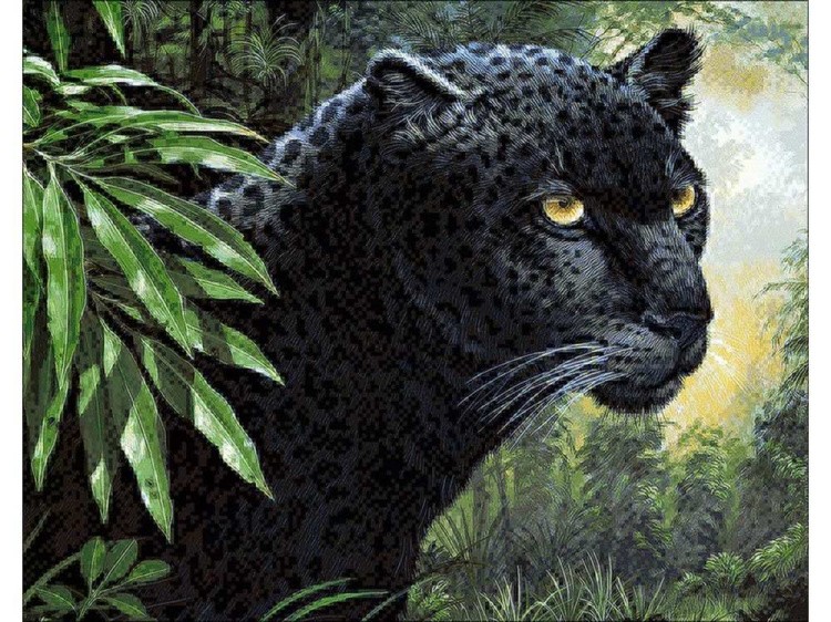 Алмазная вышивка «Пантера» — картинка 2