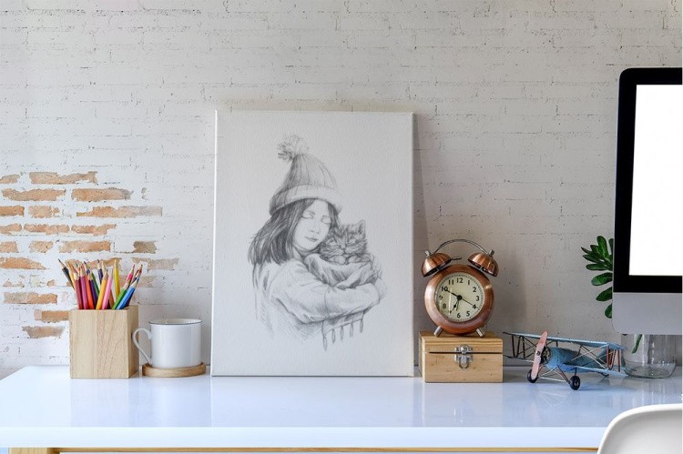 Скетч для раскрашивания чернографитными карандашами «Друг человека» — картинка 2