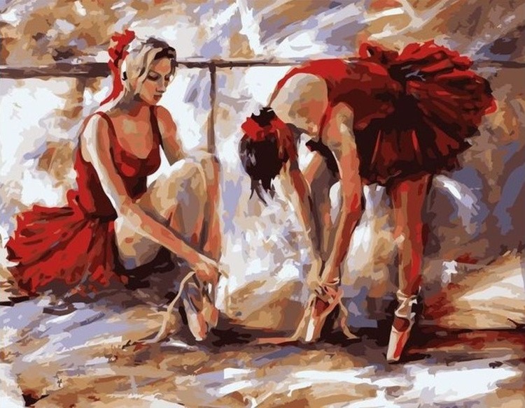 Картина по номерам «Две балерины»
