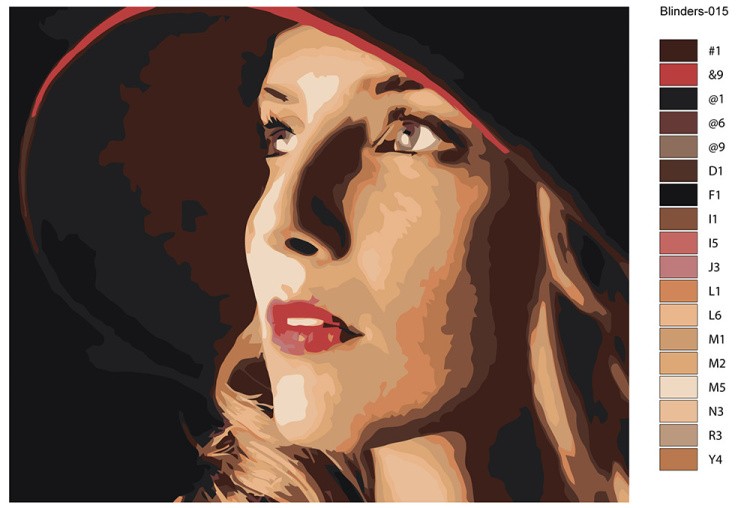 Картина по номерам «Острые козырьки: Грейс Шелби» — картинка 2