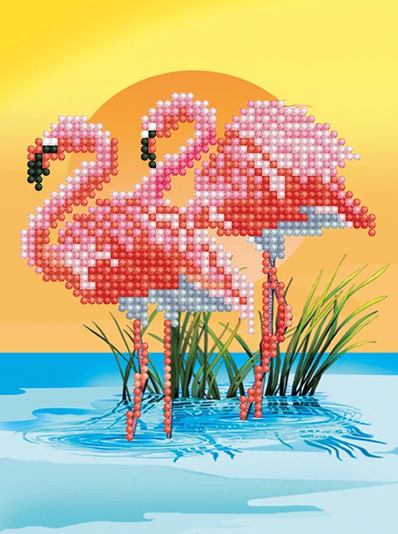 Алмазная вышивка «Розовый фламинго» — картинка 2