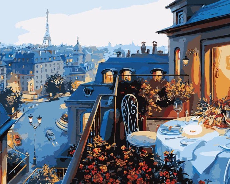 Картина по номерам «Парижский балкон»