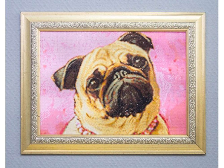 Алмазная вышивка «Мопс» — картинка 4