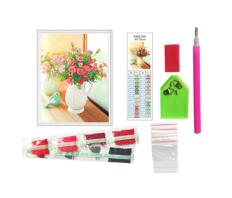 Алмазная вышивка «Цветы в кувшине» — картинка 2