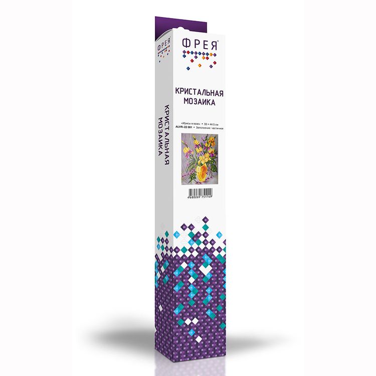 Алмазная вышивка «Ирисы в вазе» — картинка 2