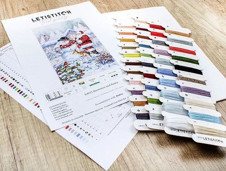 Набор для вышивания «Snowman and Santa» — картинка 4