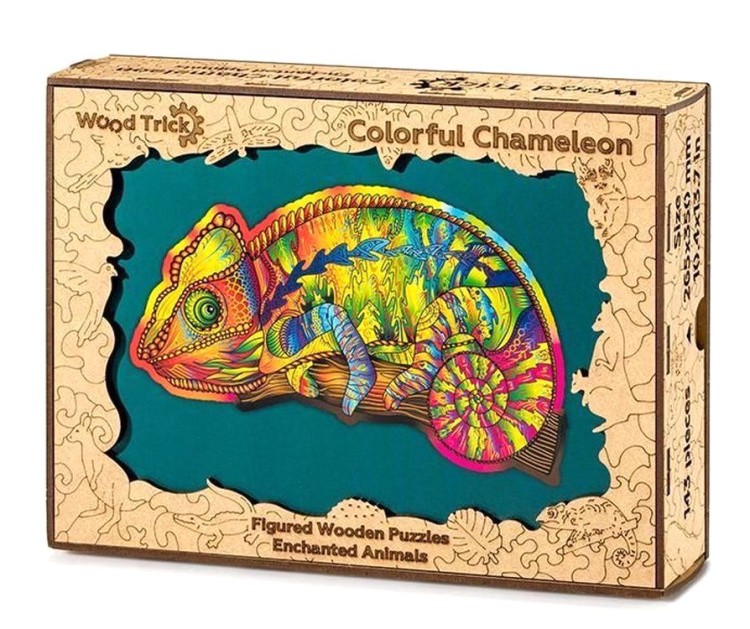 Деревянный пазл Wood Trick «Красочный Хамелеон» — картинка 2