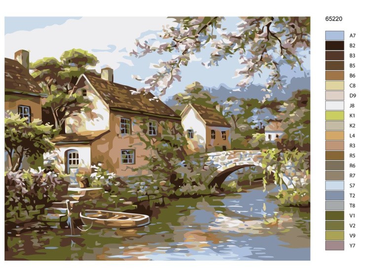 Картина по номерам «Лодка у дома» — картинка 2