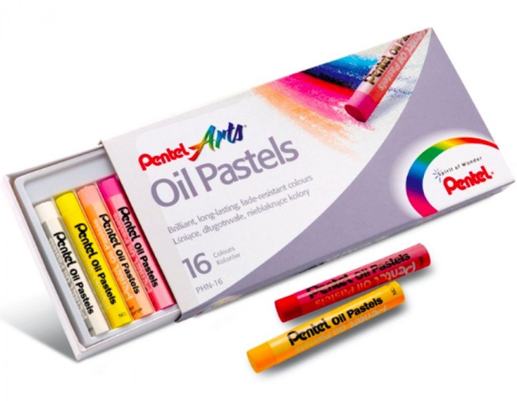Пастель масляная Pentel Arts Oil Pastels, 16 цв. — картинка 7