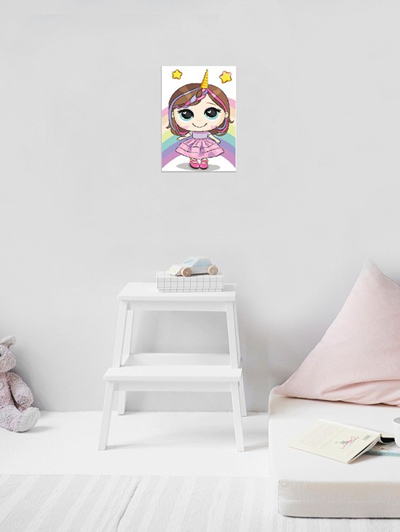 Картина по номерам «Девочка и радуга» — картинка 7