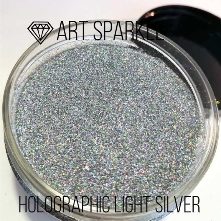Глиттер мелкий Holografic Light Silver, 50 г, Craftsmen.store — картинка 2