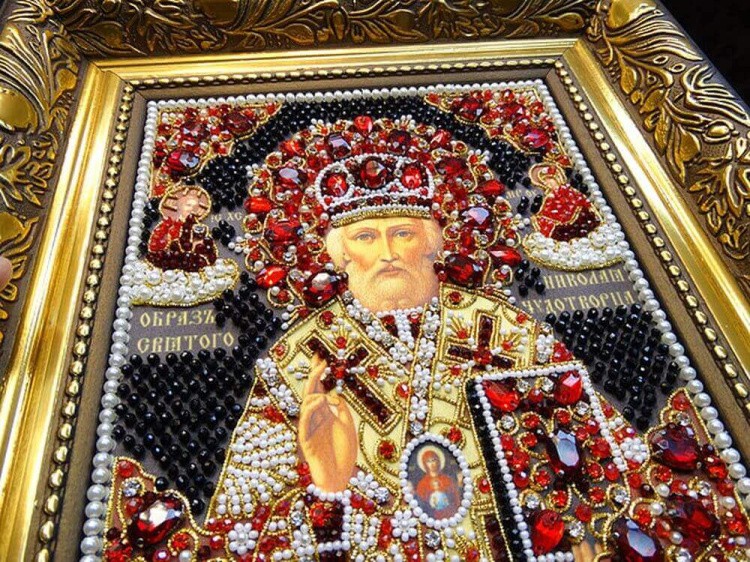 Набор вышивки хрустальными камнями «Николай» (красный) — картинка 10