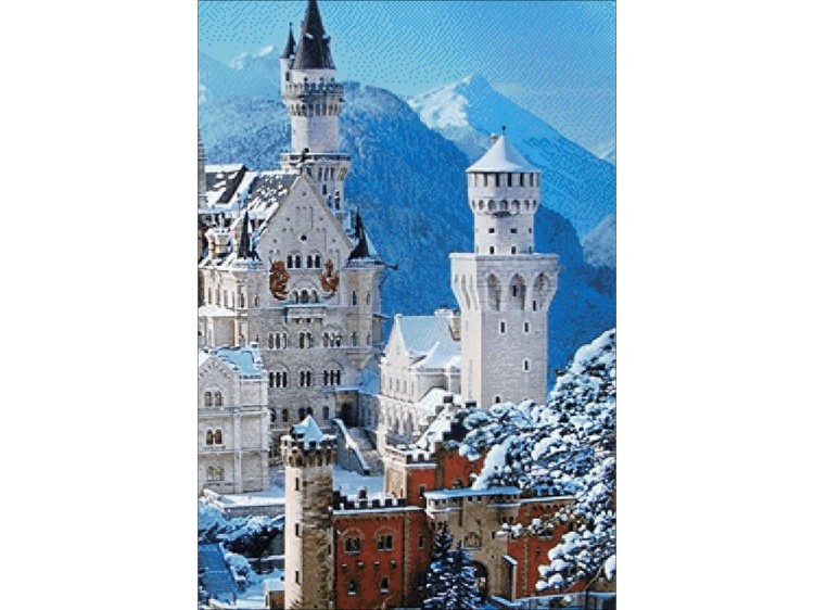 Алмазная вышивка «Зимний замок» — картинка 2