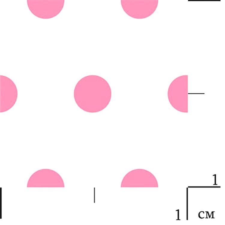 Ткань для пэчворка «БАБУШКИН СУНДУЧОК», 50x55 см, 140 г/м2, 100% хлопок, цвет: БС-05 крупный горох, белый/ярко-розовый, Peppy — картинка 2