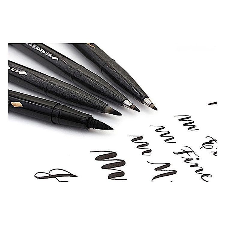 Фломастер-кисть Brush Sign Pen (черный цвет), Fine, Pentel — картинка 3
