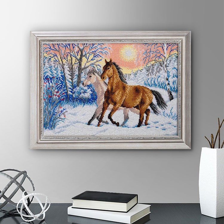 Набор вышивки бисером «Первый снег» — картинка 7