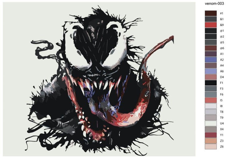 Картина по номерам «Веном: Арт» — картинка 2