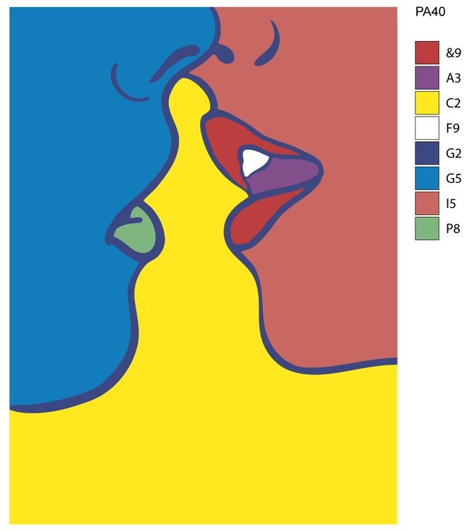 Картина по номерам «Поцелуй» — картинка 2