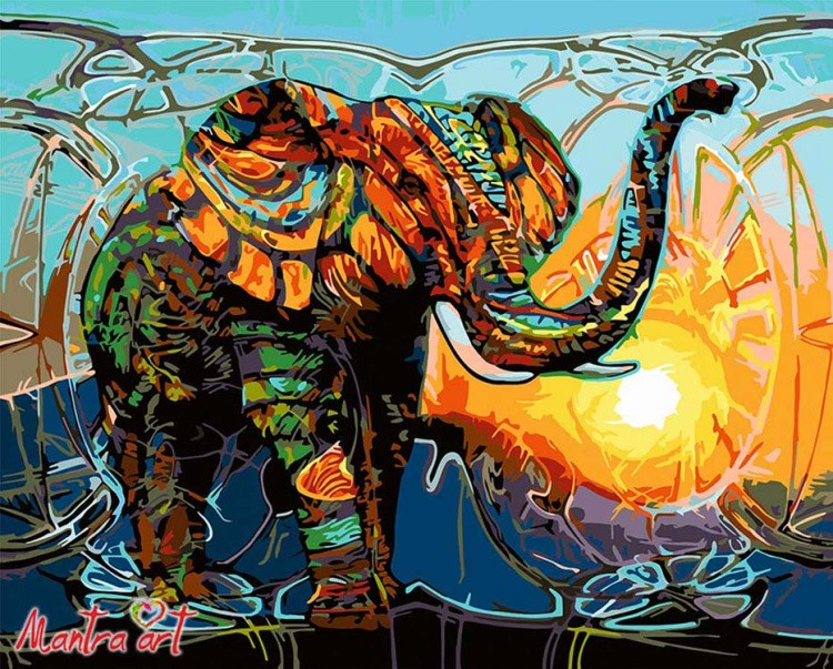 Картина по номерам «Слон»