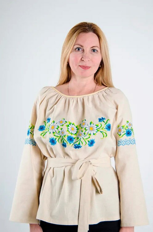 Набор заготовка для вышивания женской рубашки «Полевые цветы» размер 48-54 — картинка 2