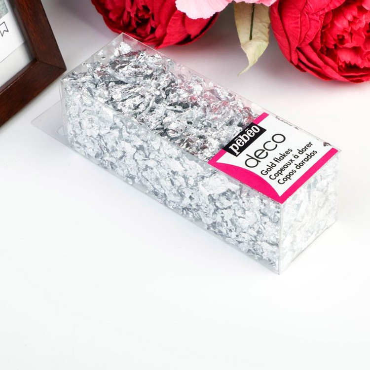 Поталь для золочения в хлопьях 2 г, цвет: под серебро, Pebeo — картинка 2