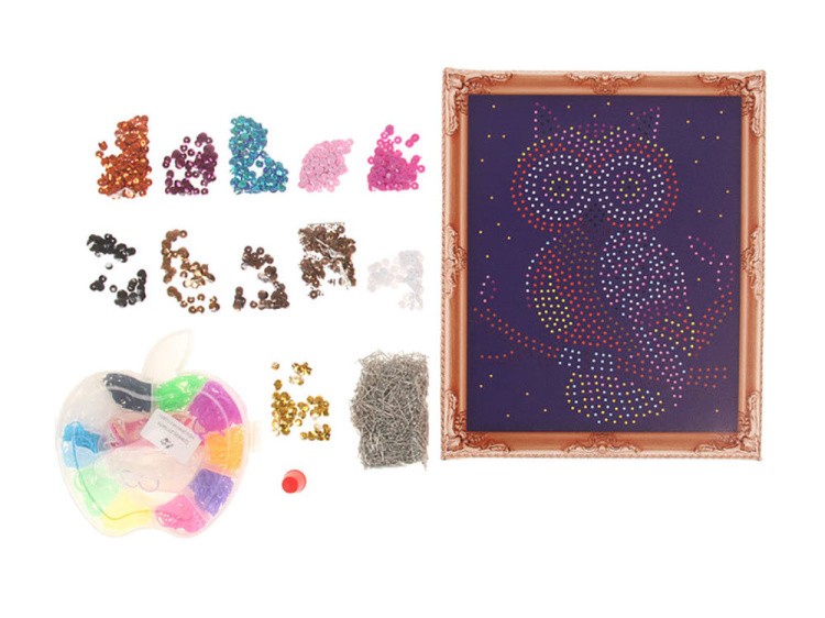 Мозаика из пайеток «Сова» — картинка 2