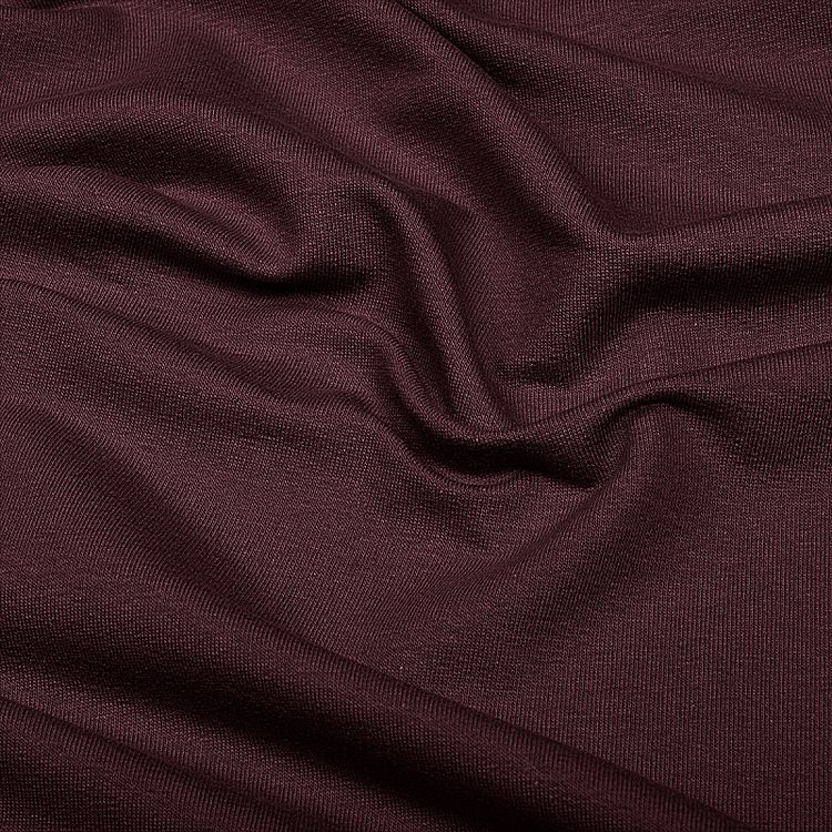 Ткань трикотаж Футер 2х нитка, петля, с лайкрой, 6 м, ширина 180 см, 230 г/м2, пенье, цвет: слива, TBY — картинка 3