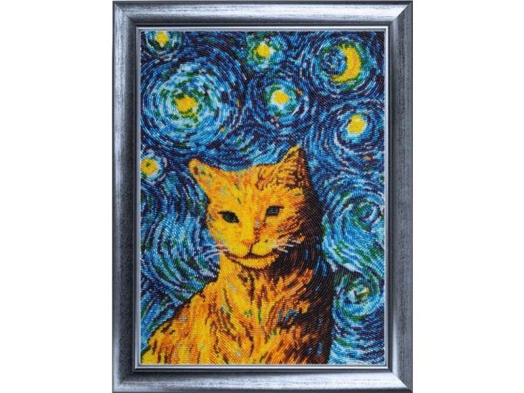 Набор для вышивания бисером «Звёздный кот»
