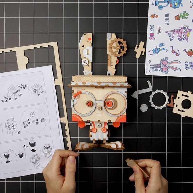 3D-пазл Цветочный горшок «Кролик», 66 элементов — картинка 5