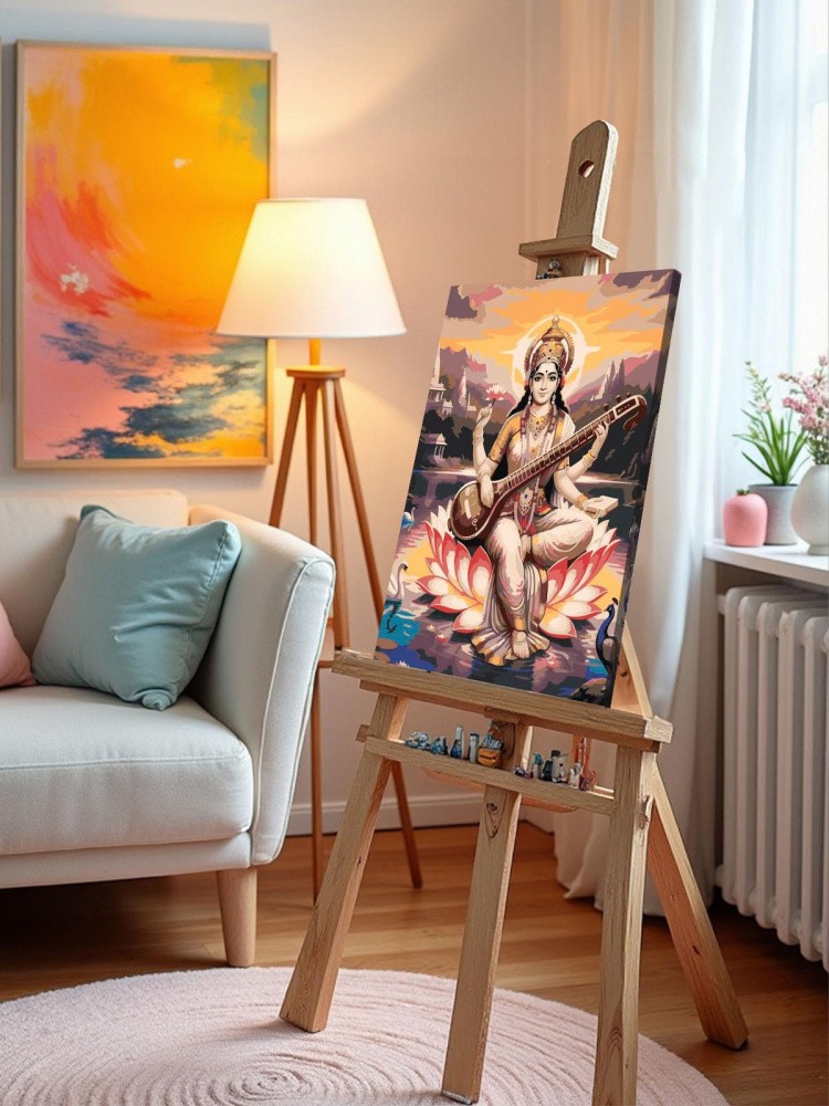 Картина по номерам Богиня Сарасвати на лотосе Буддизм — картинка 10