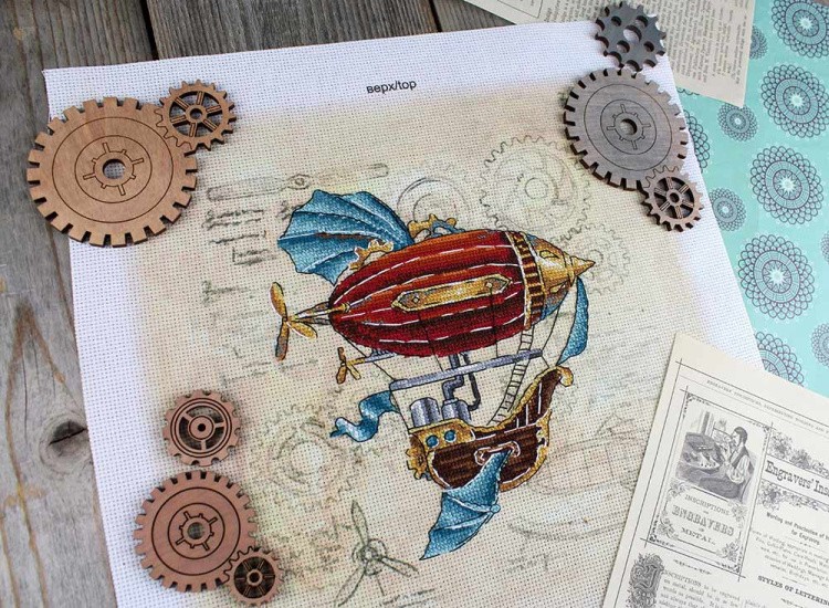 Набор для вышивания «Фантастический дирижабль» — картинка 3