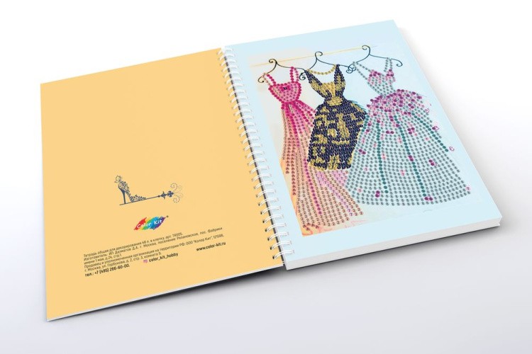 Алмазная мозаика - тетрадь «Платья» — картинка 5