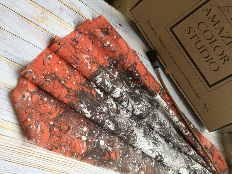 Краска для эбру красная 30 мл, Amazing Color — картинка 4