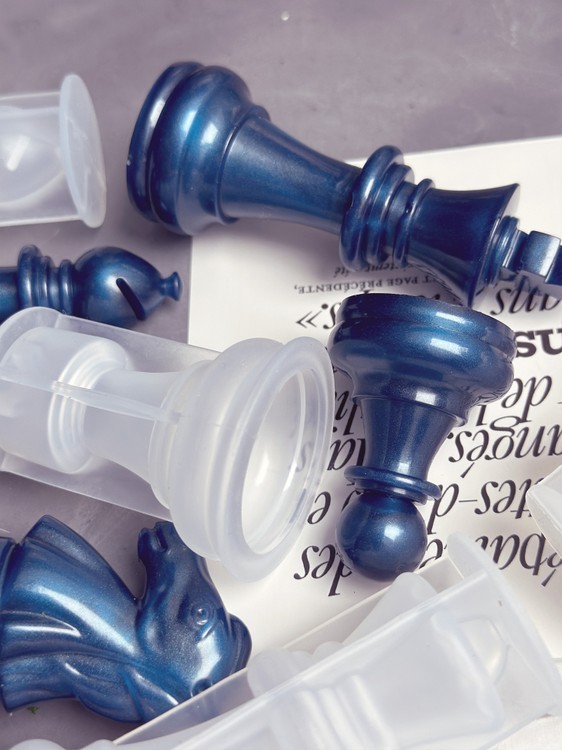 Силиконовые молды - Шахматные фигуры большие, 16 молдов — картинка 4