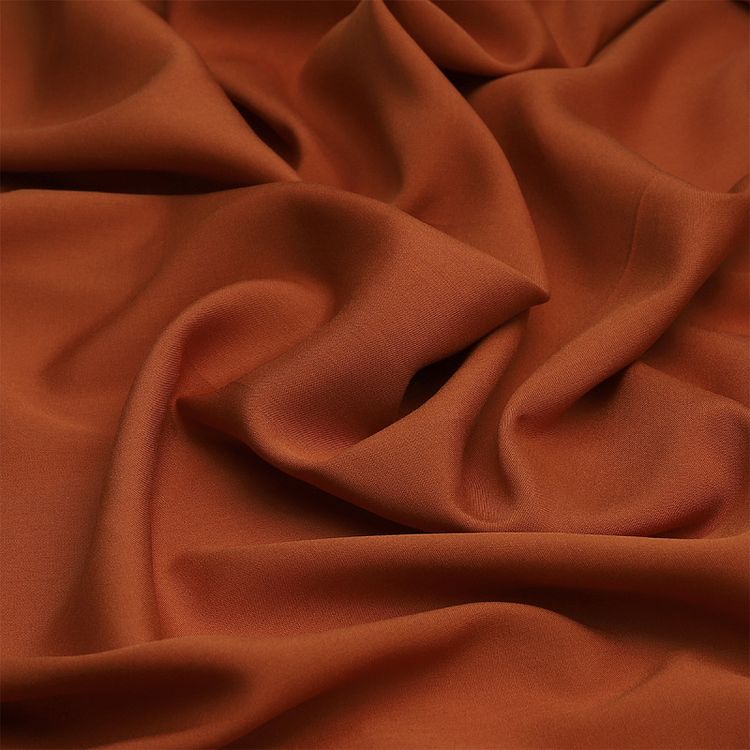 Ткань Штапель, матовая, 5 м, ширина 145 см, 110 г/м2, цвет: 34 кирпичный, TBY — картинка 3