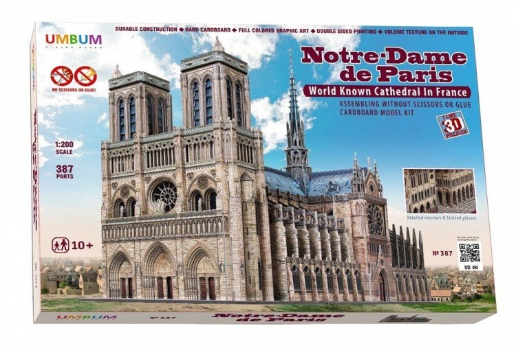 Сборная модель из картона «Нотр-Дам де Пари (Notre Dame de Paris)» — картинка 3