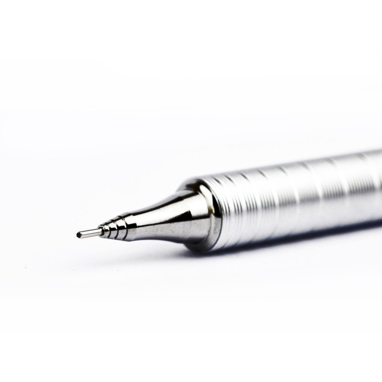 Карандаш Pentel автоматический профессиональный ORENZ в блистере Metal Grip 0.7 мм серебряный корпус — картинка 2