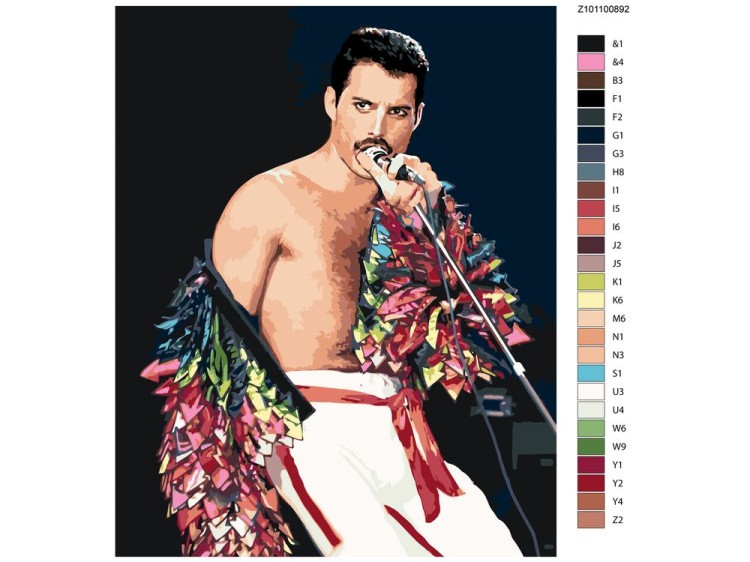 Картина по номерам «Фредди Меркьюри» — картинка 2